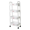 thumbnail image 4 of Carro de almacenamiento multiusos perfecl con ruedas estante organizador 4 niveles, 4 of 8
