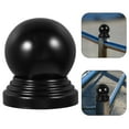 thumbnail image 4 of Miangastore Metal Ball Post Cap Black Fence Post Caps With Ball Top Post Cap Fence Post Cap Iron Post Pipe Cap For Post Decorations And Gate Ornaments 76mm, 4 of 8