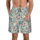 thumbnail image 1 of Balery Rose Flowers Traje de Baño Estilo Hawaiano para Hombre, Shorts de Secado Rápido con Bolsillos-Large, 1 of 6