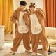 thumbnail image 1 of Onesies-Pijama de una pieza con capucha y cremallera para mujer y hombre, ropa cálida para el hogar, mono de una pieza, 1 of 4