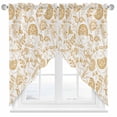 thumbnail image 2 of Ginger Pastoral Flowers Swag Curtain Valance for Windows, Farmhouse Pattern Window Treatments Short Swag Topper for Kitchen Windows Bathroom Bedroom, 36"x36", 2 of 8