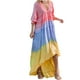 thumbnail image 1 of Vestido de verano con estampado de manga corta y cuello en V para mujer Fridja bnh4057, 1 of 9