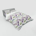 thumbnail image 3 of Dragonfly Duvet Cover Set, Abstract Bugs Hippie Style Sketchy Flowers Artwork, Bedding Set with Shams and Fitted Sheet, 3 Sizes, by Ambesonne, 3 of 3