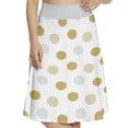 thumbnail image 1 of Women's Polka Dot Brush Ink Doodle A-line Printed Skirt Casual Wear, 3XL, Pale Brown Black, by Ambesonne, 1 of 6