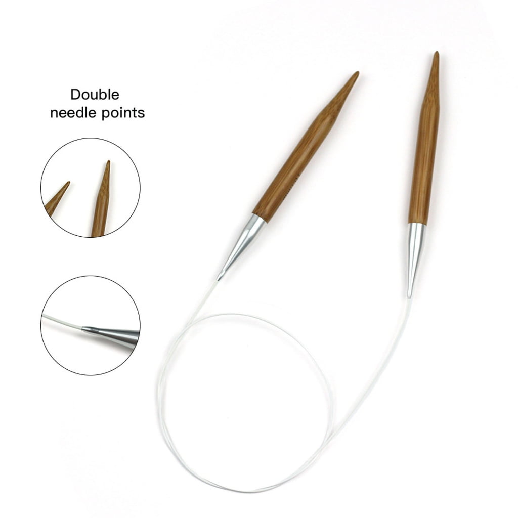 12Pieces 80CM Circular Knitting Needle Aluminum Wood Handmade Craft Supplies