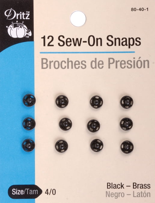 Dritz Sew-On Snaps 12/Pkg-Black Size 4/0 | Walmart Canada