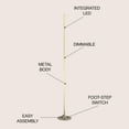 thumbnail image 4 of JONATHAN Y Iris 59.5" LED Integrated Floor Lamp, Gold, JYL7007B, 4 of 9