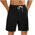 thumbnail image 1 of Mgmyaa Men's Casual Shorts Drawstring Elastic Waist Beach Short Pants with Pockets, 1 of 5