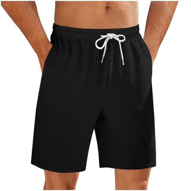 Mgmyaa Men's Casual Shorts Drawstring Elastic Waist Beach Short Pants with Pockets