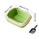 thumbnail image 3 of Caja de arena semicerrada para gatos con lados altos y resistente a salpicaduras | Bandeja grande de plástico para mascotas con cuchara | Fácil de limpiar y resistente a fugas y arañazos, 3 of 6