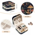 thumbnail image 4 of PhooArto Small Jewellery Box, Forest Mushrooms and Butterfly Portable Travel Mini Jewelry Case for Women Leather Ring Organizer, 4 of 5