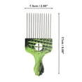 thumbnail image 5 of Unique Bargains Metal Hair Pick Hair Picks for Women Hair Picks for Curly Hair Afro Pick Off-Road Pattern Hair Styling Pick Comb for Women Men Green Black, 5 of 7