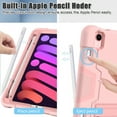 thumbnail image 5 of Dteck Case for Apple iPad mini 6th Generation 2021 8.3-inch,Shockproof Rubber 3-layer Protection Heavy Duty Armor Hybrid Drop-Proof Kickstand Protector Cover for iPad mini 6,Rosegold, 5 of 7