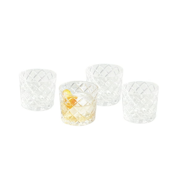 Better Homes & Gardens Diamond Cut Old Fashioned Glass, 4-Pack