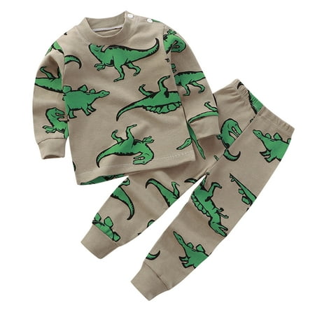 

Children s Homewear Dinosaur Cartoon Printed Long Sleeve Boys Pajamas Autumn and Winter Warm Pajamas For Boy Pajamas for Toddler Boys Girl Toddler Dinosaur Clothes Toddler Boy Age 1 Clothes for
