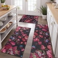 thumbnail image 2 of Pioneer Flower Floral Print Pattern Kitchen Rugs Sets Of 3,Kitchen Runner Rugs Non Skid Washable,Decorative Kitchen Floor Mats for Kitchen,Sink,Laundry,17"x30"+ 17"x47" + 17"x59", 2 of 6