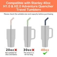 thumbnail image 6 of Tomorotec 6PCS Silicone Tip Stainless Steel Straws Fit for Stanley 40oz Tumblers with 2 Cleaning Brushes,12" Long BPA-Free Healthy & Safe for Outdoor & Home, Enhances Drink Enjoyment (Morandi Colors), 6 of 8