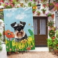 thumbnail image 2 of Hello Spring Floral Funny Dog Australian Cattle House Flag Summer Flower Home Decor Yard Banner for Outside Double Side 28 x 40 Inch Style 2, 2 of 6
