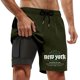 thumbnail image 1 of WILLBEST Pantalones Cortos 2 En 1 para Hombre, de Verano, para Correr, con Bolsillos, Deportivos, para Fitness y Correr., 1 of 3