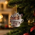 thumbnail image 5 of Barsme Snowy Christmas Cabin Christmas Hanging Ornament,Vintage Warm and Cozy Christmas House Hanging Ornament, Festive Tree Decoration For Bedroom Hallway Patio And Holiday Party Display, 5 of 5