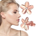 thumbnail image 2 of BNNG Chic And Sophisticated Ear Studs Beautiful Flower Shaped Earrings Sweet Flower Earrings For Women Stylish Geometric Alloy Earrings Classic Minimalist Bar Earrings, 2 of 9