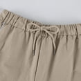 thumbnail image 4 of Womens Wide Leg Track Pants Drawstring High Rise Striped Elastic Waist Baggy Pants with Pockets Coffee S, 4 of 8