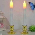 thumbnail image 1 of Candelabro cónico con Base de vela de pilar dorado, decoración para fiesta de Navidad, 10x, 1 of 4
