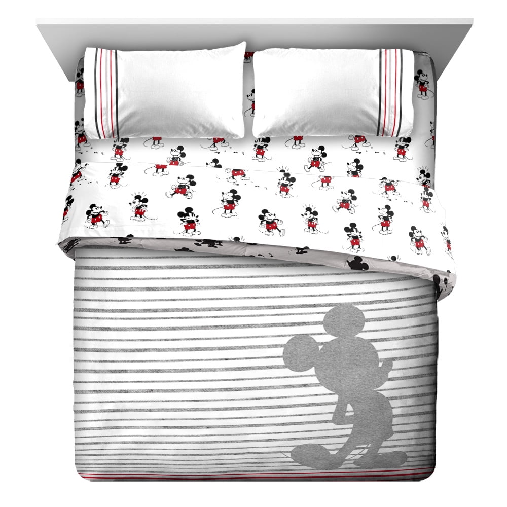 Mickey Mouse 90th Anniversary Striped Bed in a Bag Bedding Set w