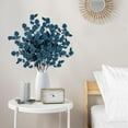 thumbnail image 5 of Eucalyptus Leaves Artificial Eucalyptus Stems Long Silver Dollar Leaves Faux Leaf Branches Fake Silk Eucalyptus for Spring Summer Home Festival Thanksgiving Christmas Decor (Blue), 5 of 6