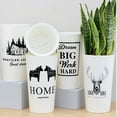 thumbnail image 4 of Plant Pot Cover Indoor Plastic Rattan Flower Cover Round Modern Decor Planter Pot, 4 of 7