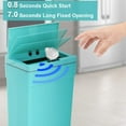 thumbnail image 3 of Automatic 13 Gallon Garbage Can Kitchen Trash Can with Lid Plastic Trash Bin for Kitchen Bathroom, Blue, 3 of 7