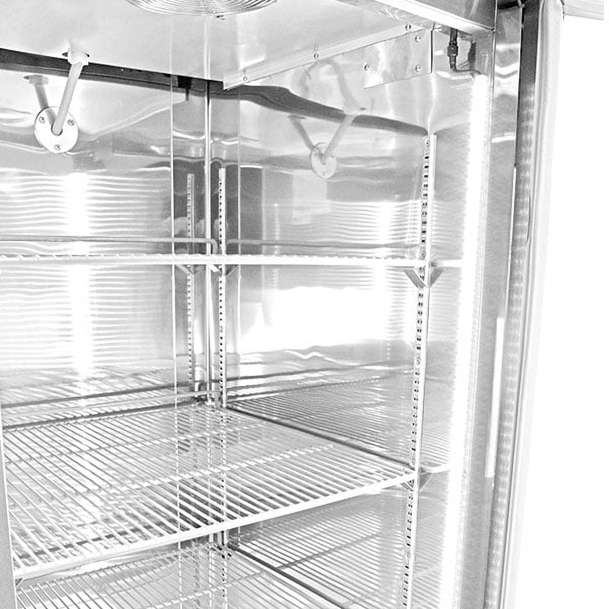 Heavy Duty Commercial 72 cu ft Stainless Steel Glass Door Reach-In Refrigerator (3 Door)