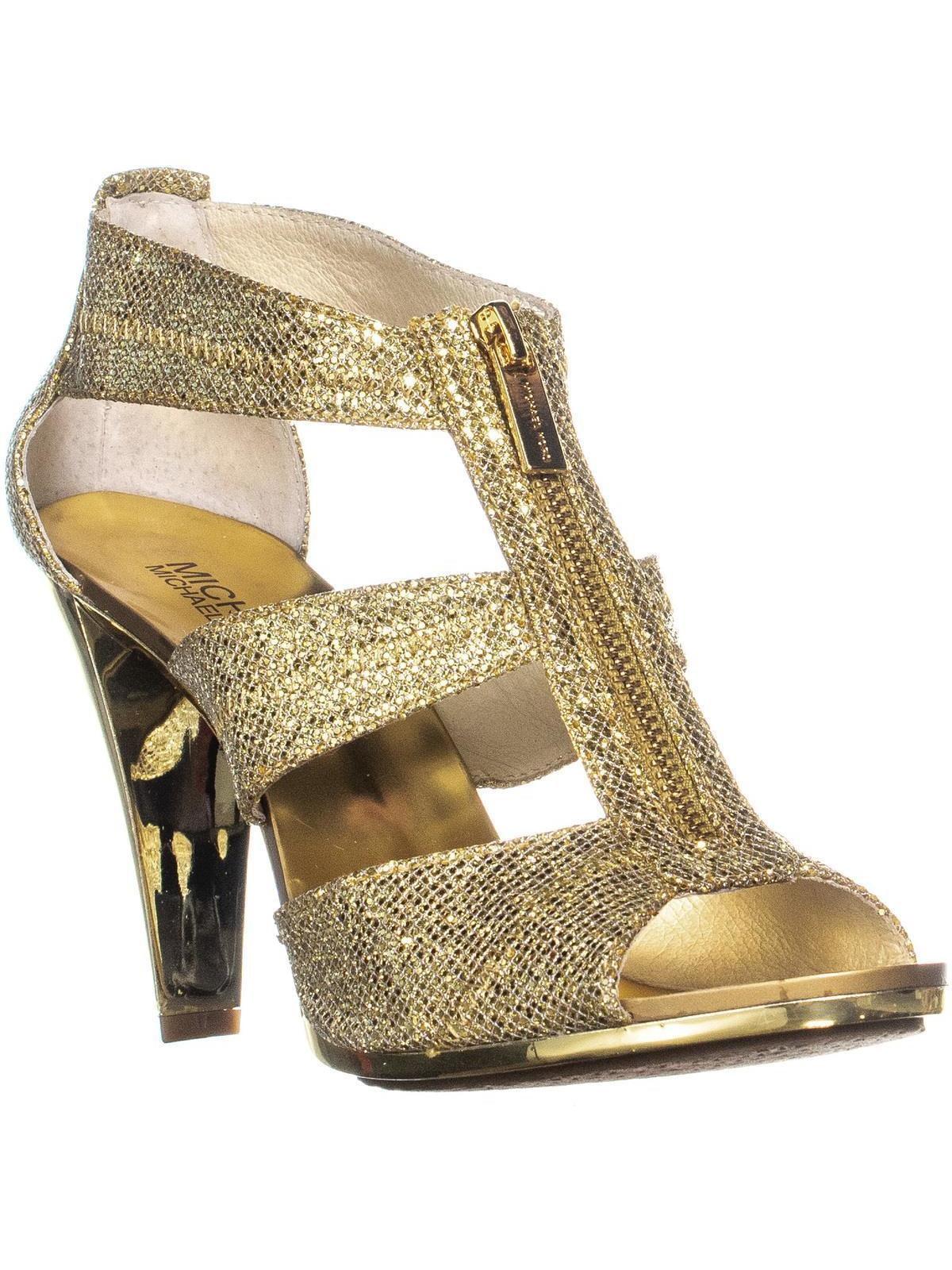Womens MICHAEL Michael Kors Berkley T-Strap Dress Sandals, Gold Walmart.com