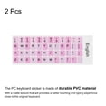 thumbnail image 3 of Uxcell Universal English Keyboard Stickers, Replacement Keyboard Stickers Pink Background W Black Lettering 2Pcs, 3 of 3