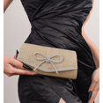 thumbnail image 2 of Bolso de mano Trisapu Bow Evening Sparkly Rhinestone Gold para mujer, 2 of 8