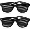 thumbnail image 1 of 2 Pcs Pinhole Glasses For Improving Vision, Black Unisex Eyesight Strengthening Pinhole Glasses., 1 of 2
