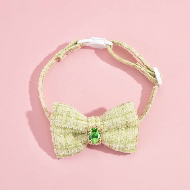 Zhuge Collar para gatos con hebilla ajustable, suave, para perros pequeños o gatos (verde, talla S)
