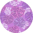 thumbnail image 1 of Ahgly Company Indoor Round Patterned Violet Purple Area Rugs, 8' Round, 1 of 6
