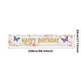 thumbnail image 3 of Floral Butterfly Themed Happy Birthday Banner Background Party Decoration Backdrop Photography Props for Birthday Party Celebrations Family Gatherings Photo Shoots and Home Decorations, 3 of 8