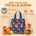 thumbnail image 5 of Pioneer Flower Floral Print Pattern Insulated Lunch Bag for Women & Adults,Large Portable Soft Cooler Lunch Bag,Thermal Food Storage Tote with Pearl Cotton,8.66L,8.75x5.75x9.5 Inch, 5 of 6