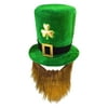 Green Leprechaun Hat w/ Beard Adult St 's Day Hat Costume Accessories