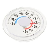 Soimiss 3Pcs Wooden Indoor Thermometer Silver Wall Hanging Fahrenheit Celsius Gauge