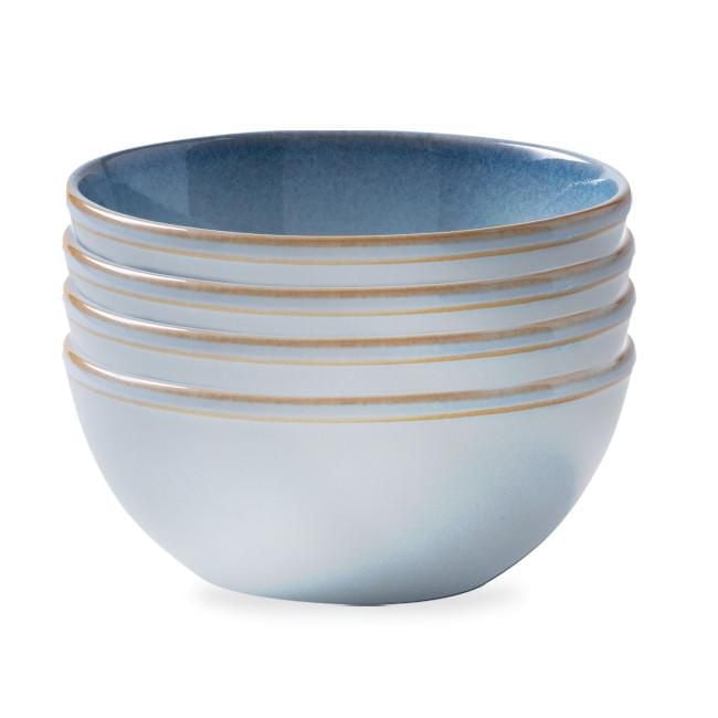 Corelle® Stoneware 21oz Bowl, Nordic Blue, Reactive Glaze, 4-pack
