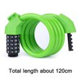 thumbnail image 2 of Candado bicicleta combinación-1,2m cable acero transparente verde MFZFUKR CPB-DE-HJJ-26-4, 2 of 5
