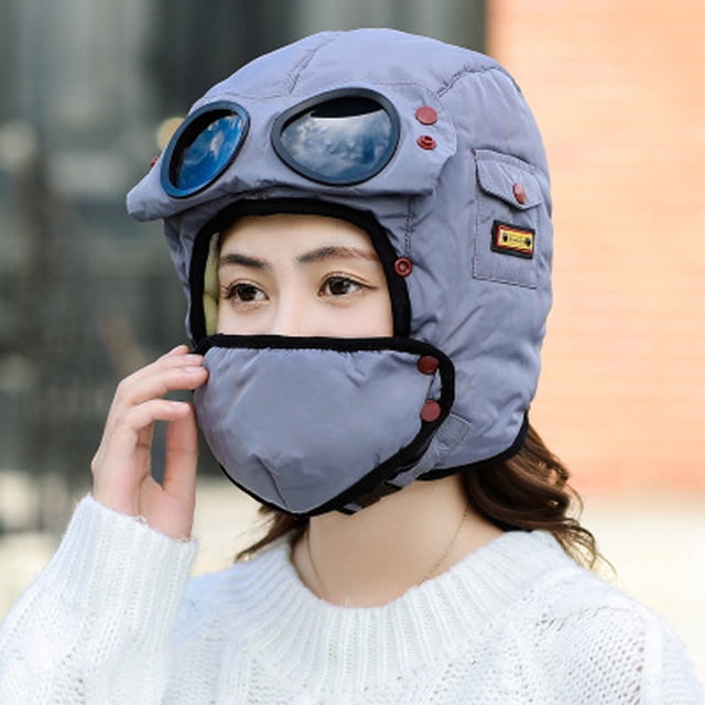 Teissuly Men Women Ski Mask Beanie Cap Knit Face Mask Winter Hunting Ear Warm Workout Hat Teissuly WER202311011997