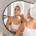 thumbnail image 3 of TEWLOSS Irregular Wall Mirror 36"x20" Cloud Shaped Mirrors for Bathroom, Black Aluminum Alloy Frame, 3 of 12
