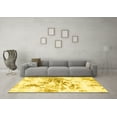 thumbnail image 3 of Ahgly Company Indoor Square Abstract Yellow Modern Area Rugs, 5' Square, 3 of 4
