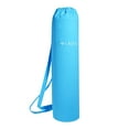 thumbnail image 3 of Bolsa de lona para esterilla de yoga y fitness con correa para el hombro y cierre de cordón. L azul, 3 of 9