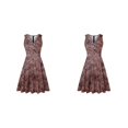 thumbnail image 4 of Guardurnaity Vestido corto informal para niñas, vestido sin mangas, playa, vacaciones, escuela, vacaciones, noche, ropa de verano, accesorios, rojo, 4 of 6