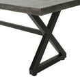thumbnail image 6 of GDF Studio Rosarito Outdoor Aluminum Dining Bench, Gray, 6 of 8